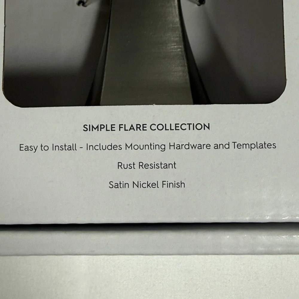 Better Homes & Gardens Simple Flare Robe Hook Satin Nickel Silver Rust Resistant